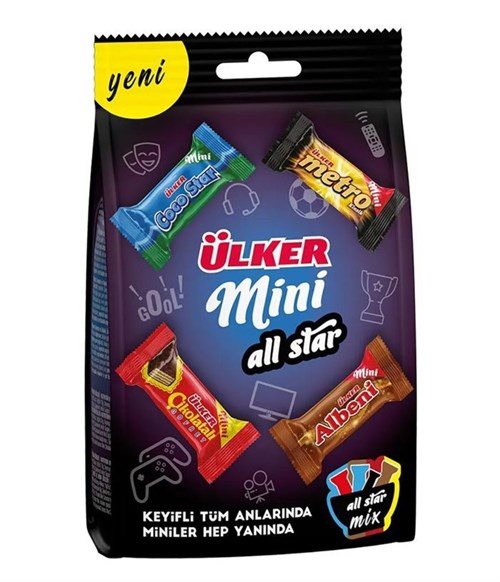 Ulker Mini All Star Mix Ассорти шоколадных мини-батончиков, 91 гр. 4732