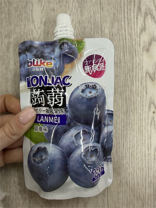 Желе питьевое с кусочками Blike Голубика 160 г 6872