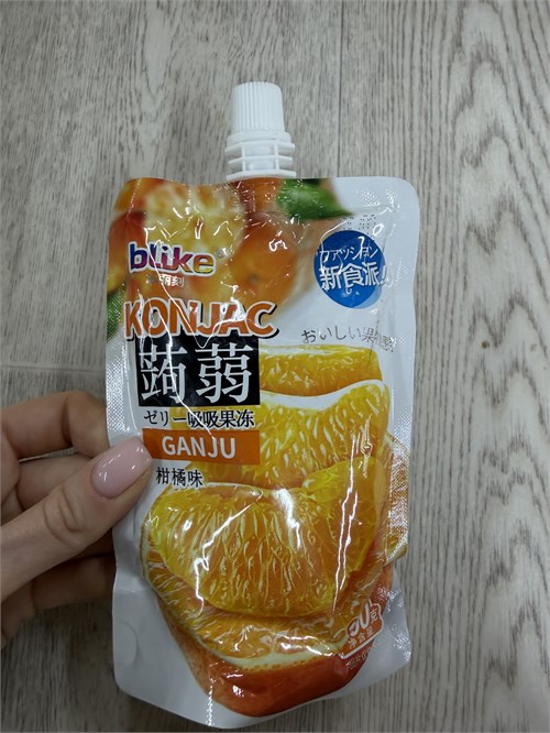 Желе питьевое с кусочками Blike Апельсин 160 г 6873