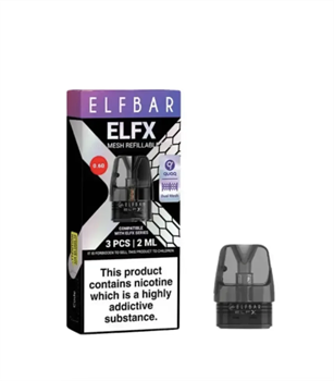 Картриджи ELF BAR ELFX Refillable Dual Mesh Pod УПАКОВКА 0.8 Ом 2 мл (в упак. 3 шт.) 4810