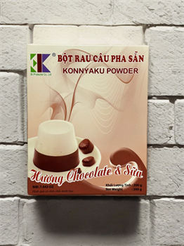 Желейный набор для создания желе со вкусом шоколада BỘT RAU CÂU PHA SẴN KONNYAKU POWDER 200 гр 5532