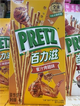 Хлебные палочки Pretz, печенье Претз куриные крылышки с мёдом 6305