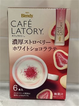 Кофе Cafe Latory Blendy Кафе Латори Бленди клубника в белом шоколаде 6 пакетиков 6843