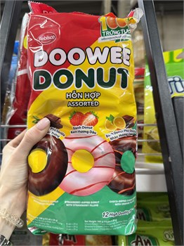 Пончики ассорти шоколад/клубника/шоколад-апельсин 12 порций по 29 г 6890